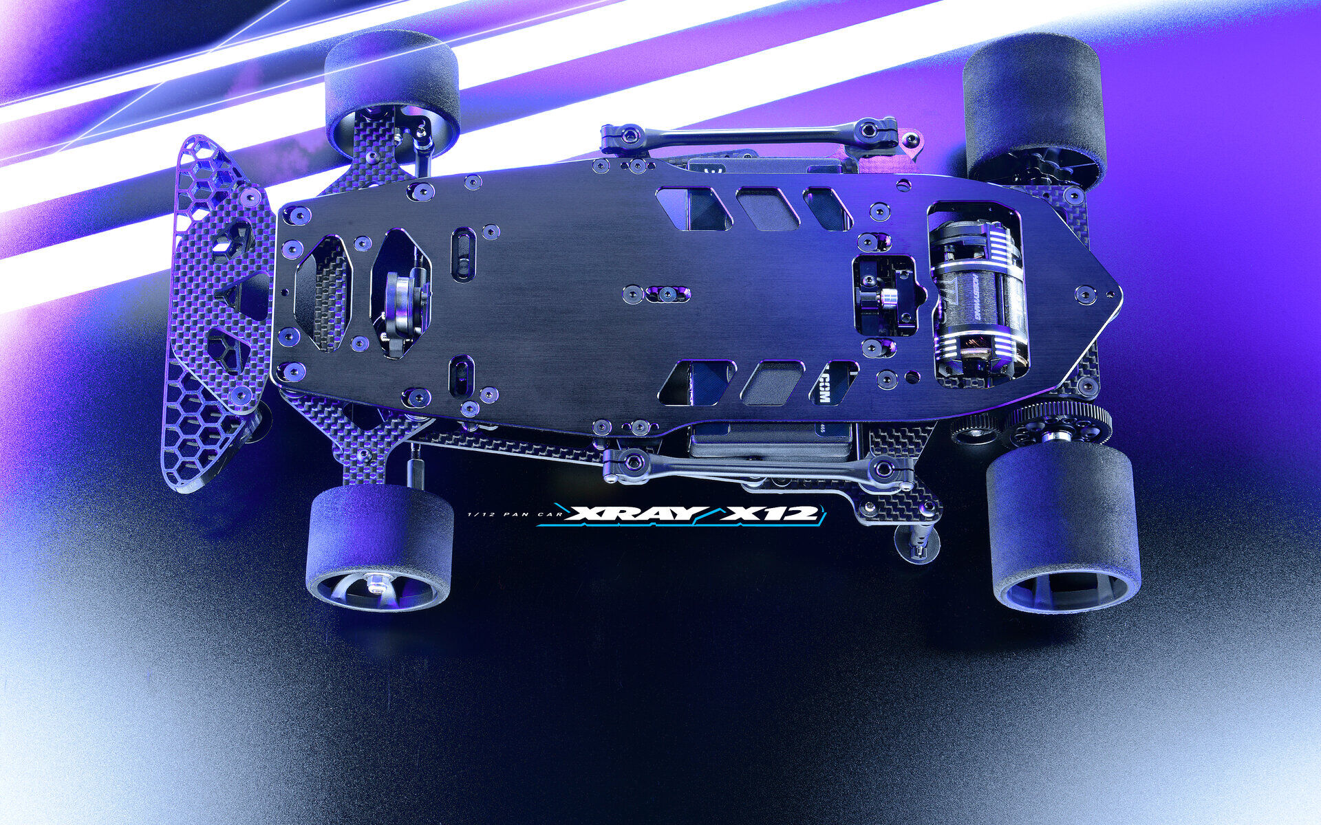 XRAY X12'25 1/12 Pan Car - One-Piece Aluminium Chassis, Top